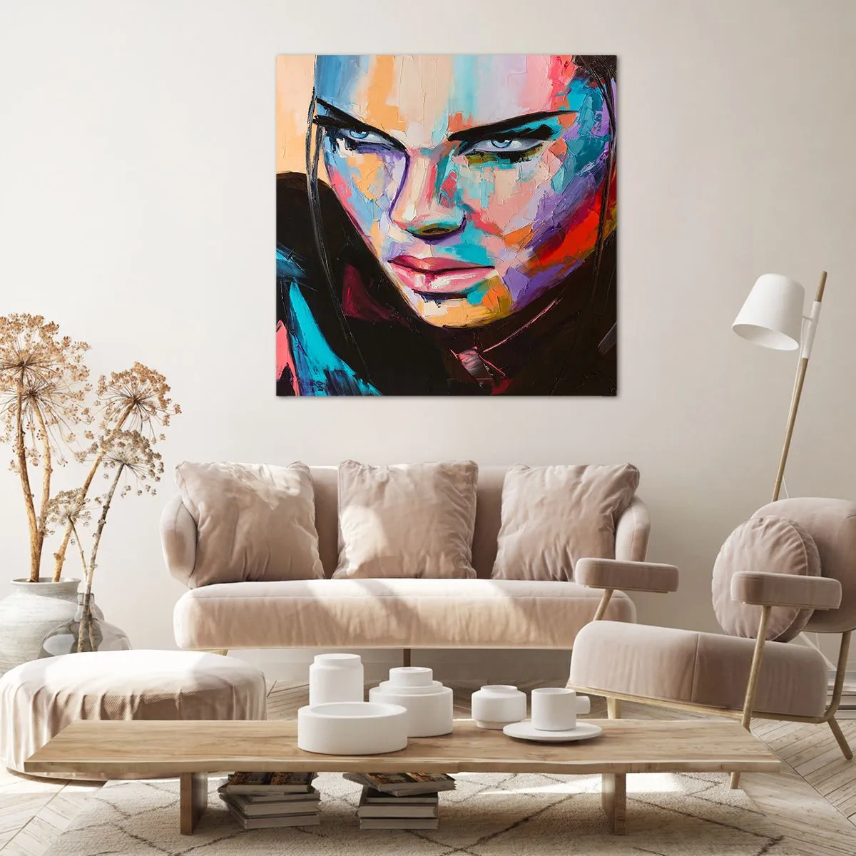 Bild auf Leinwand - Leinwandbild - Wild im Herzen - 70x70 cm
