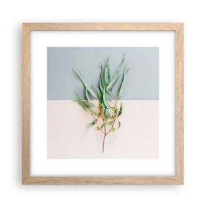Poster in einem Rahmen aus heller Eiche - Pastellige Subtilität - 30x30 cm