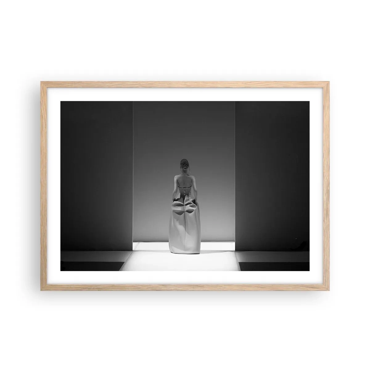 Poster in einem Rahmen aus heller Eiche - Raffinierte Einfachheit - 70x50 cm