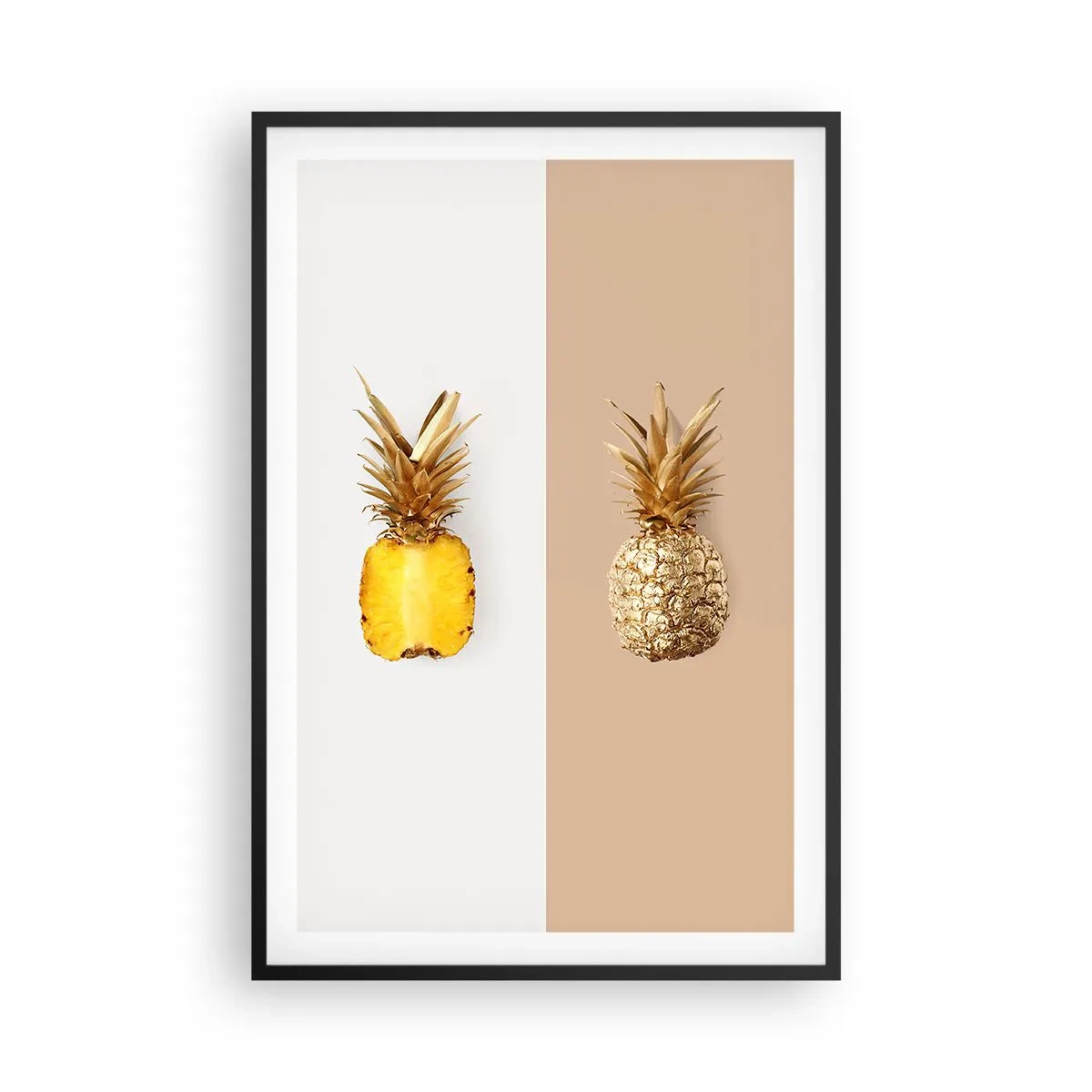 Poster in einem schwarzem Rahmen - Ananas für uns - 61x91 cm