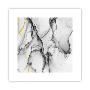 Poster - Komposition mit Goldmotiv - 30x30 cm