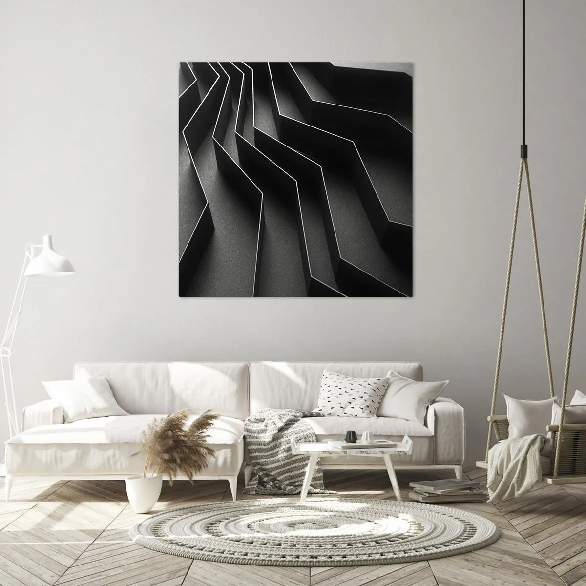 Bild auf Leinwand - Leinwandbild - Räumliche Ordnung - 50x50 cm