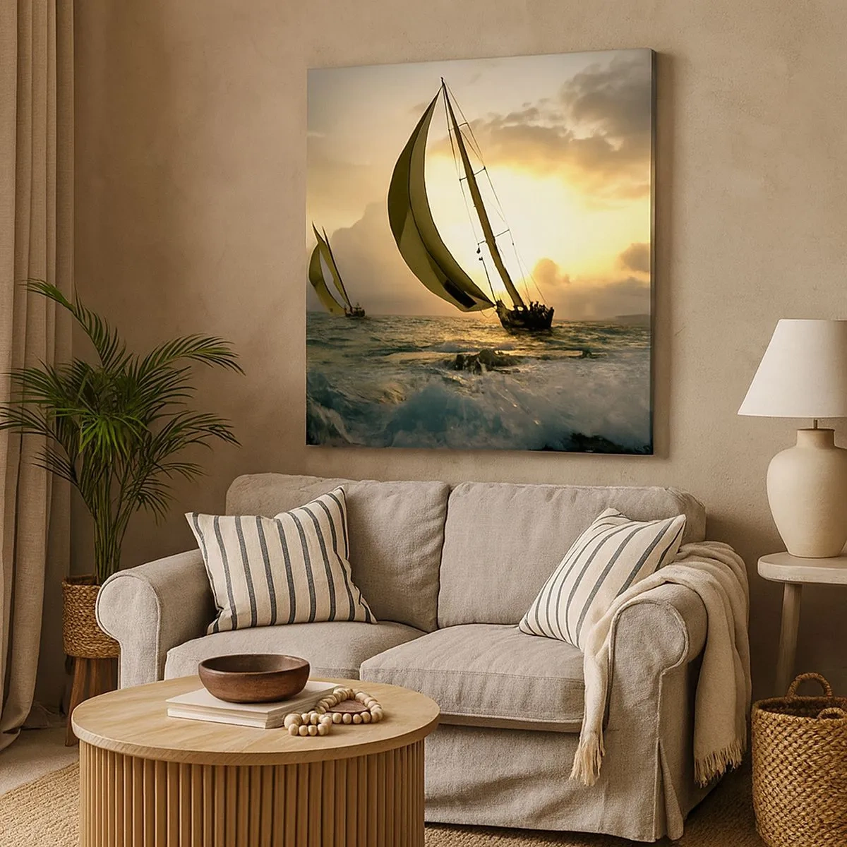 Bild auf Leinwand - Leinwandbild - Mit dem Wind und gegen den Wind - 30x30 cm