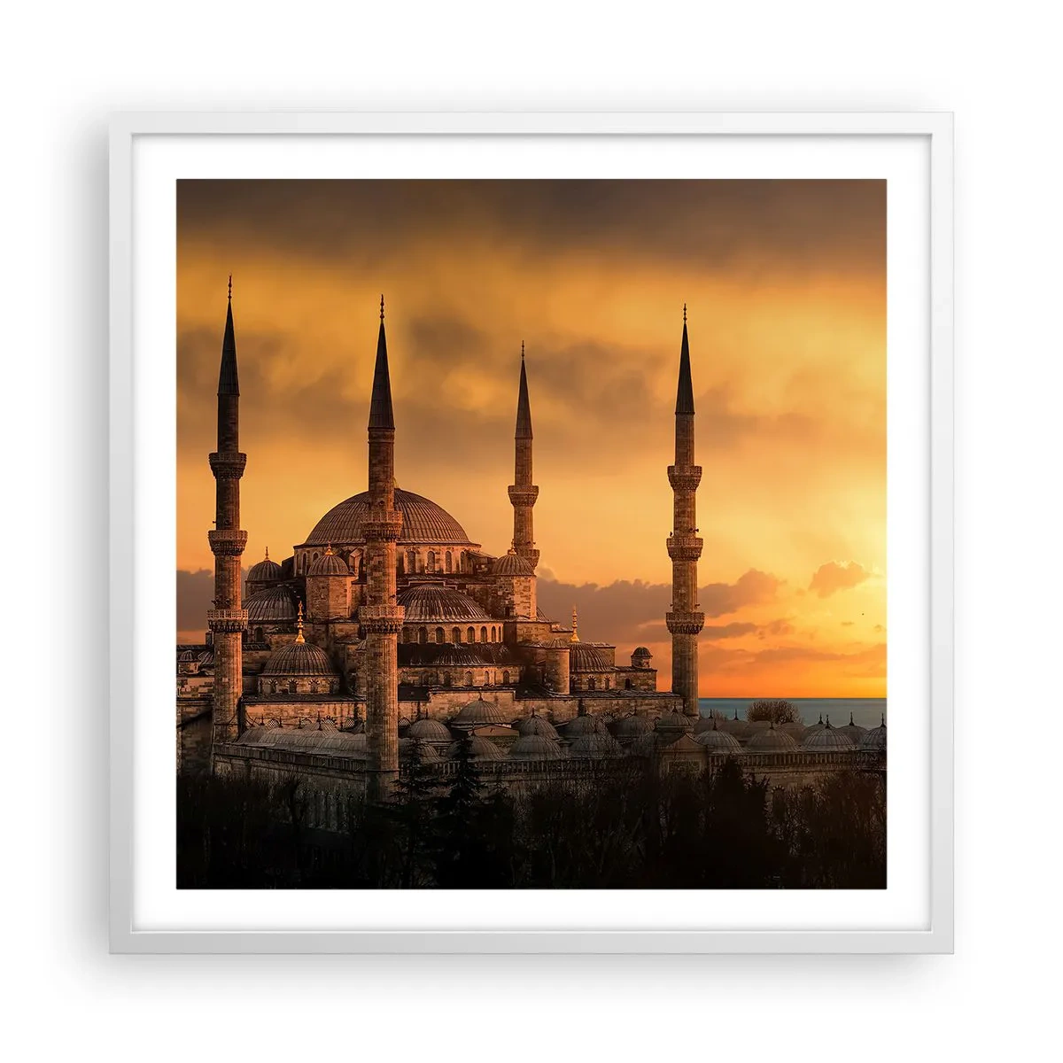 Poster in einem weißen Rahmen - Gott ist großartig - 60x60 cm