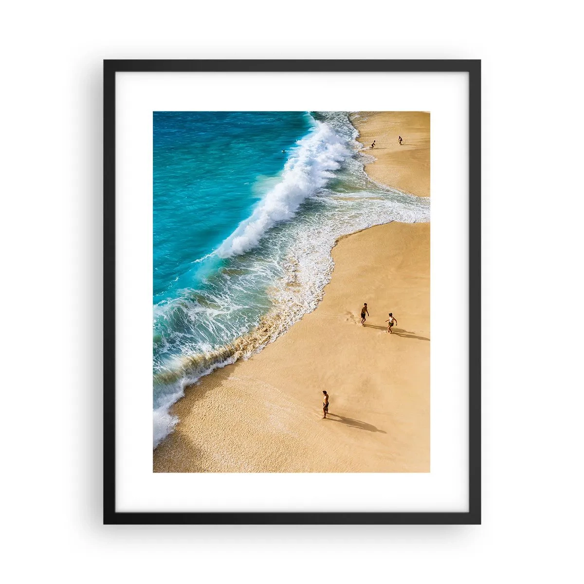 Poster in einem schwarzem Rahmen - Und dann die Sonne, der Strand… - 40x50 cm