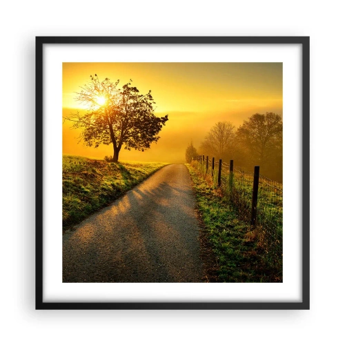 Poster in einem schwarzem Rahmen - Honig-Nachmittag - 50x50 cm