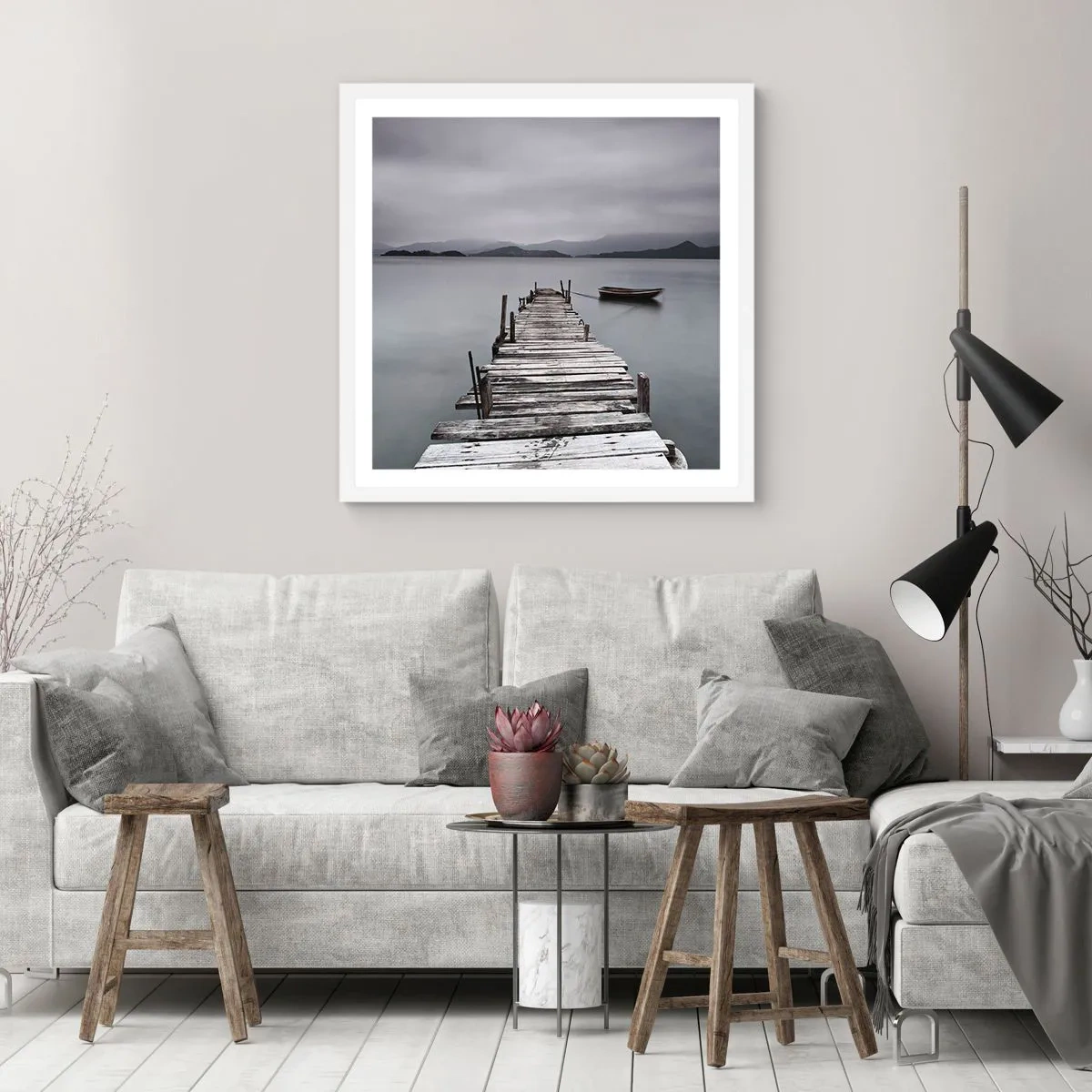 Poster in einem weißen Rahmen - Du kannst morgen gehen - 30x30 cm
