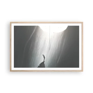 Poster in einem Rahmen aus heller Eiche - Es gibt immer einen Ausweg - 91x61 cm