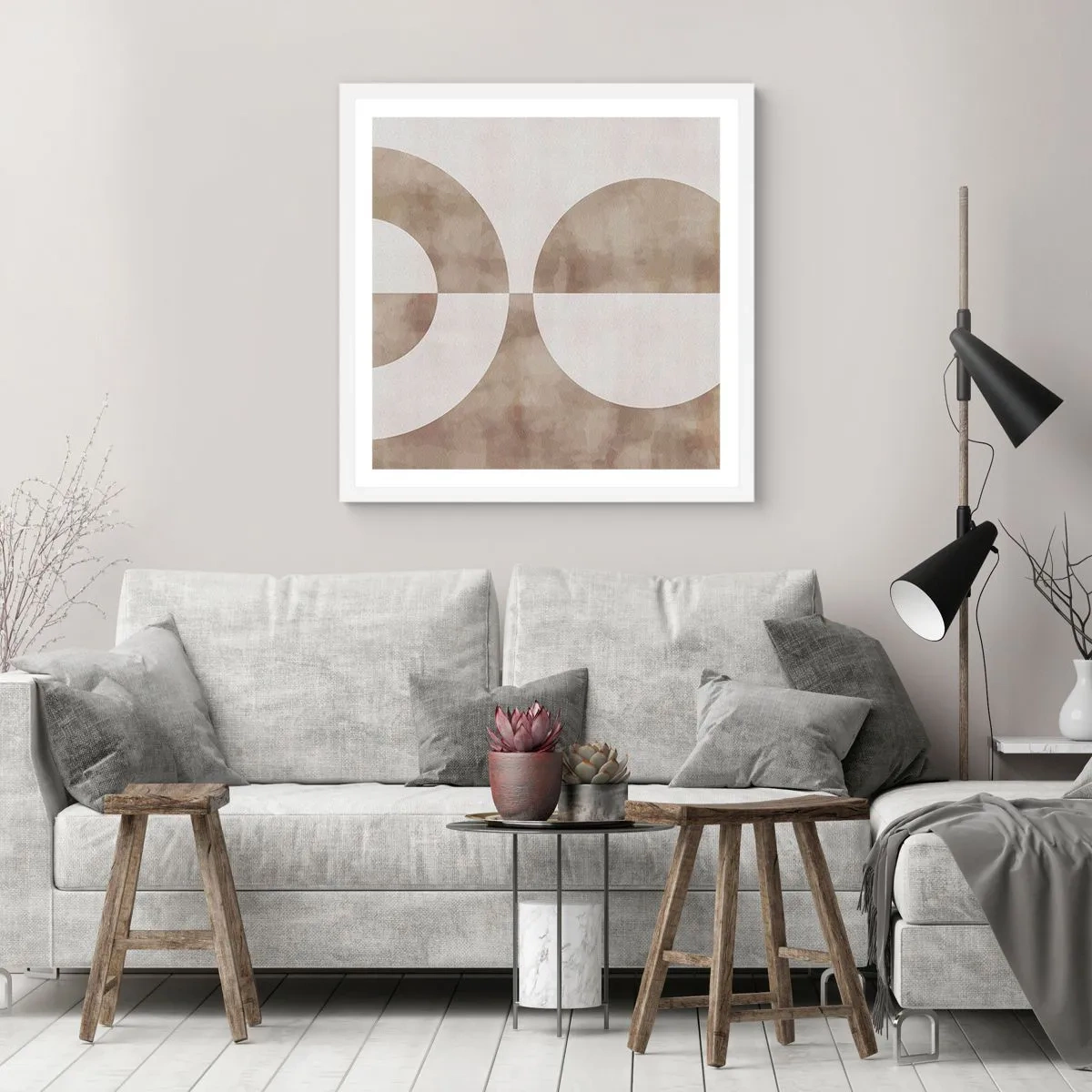 Poster in einem weißen Rahmen - Ähnlichkeiten und Unterschiede - 60x60 cm