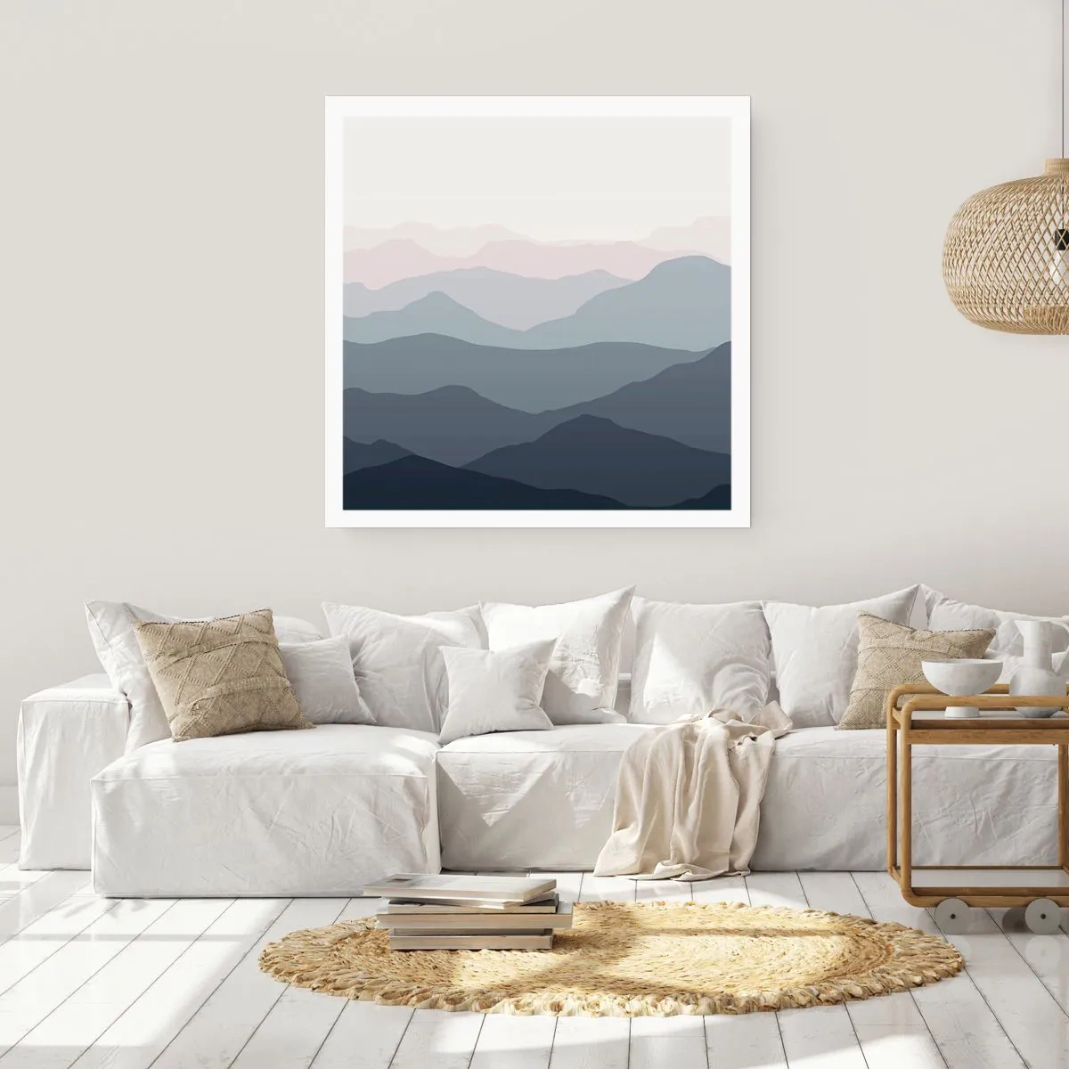 Poster - Wellen der Berge - 50x50 cm