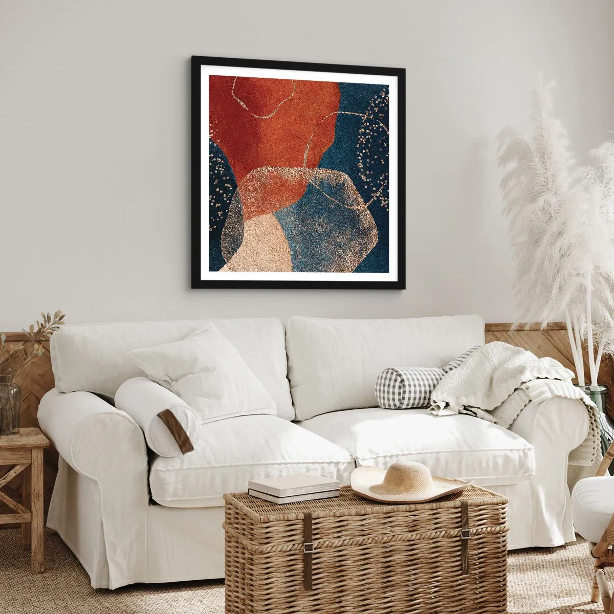 Poster in einem schwarzem Rahmen - Die Leichtigkeit des Seins - 60x60 cm