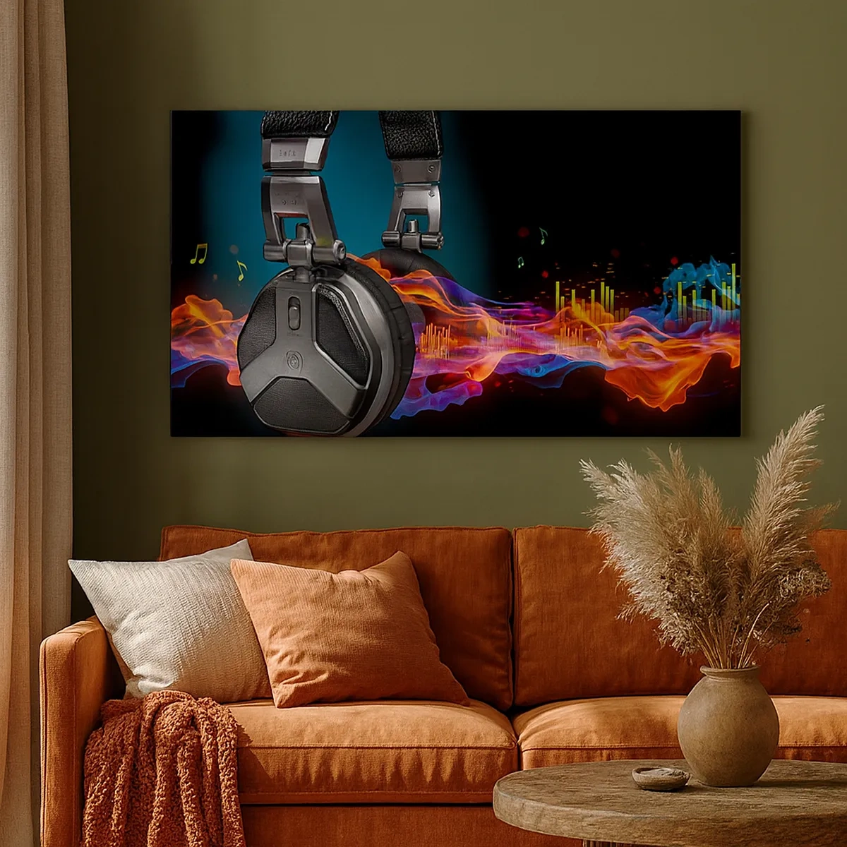 Bild auf Leinwand - Leinwandbild - Feuer der Musik - 30x30 cm