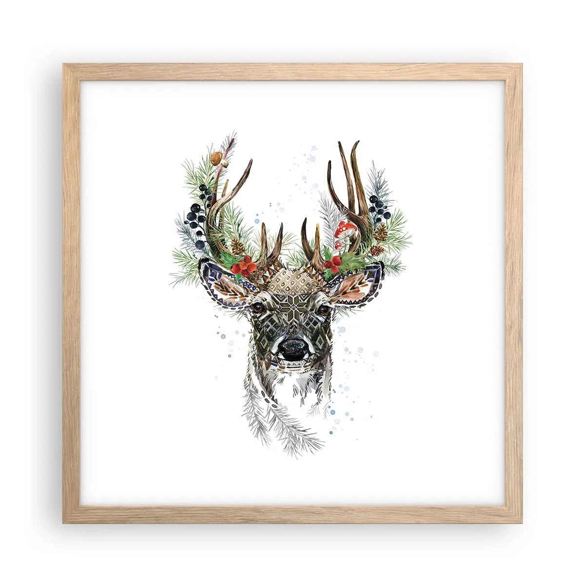 Poster in einem Rahmen aus heller Eiche - Im festlichen Gewand - 40x40 cm