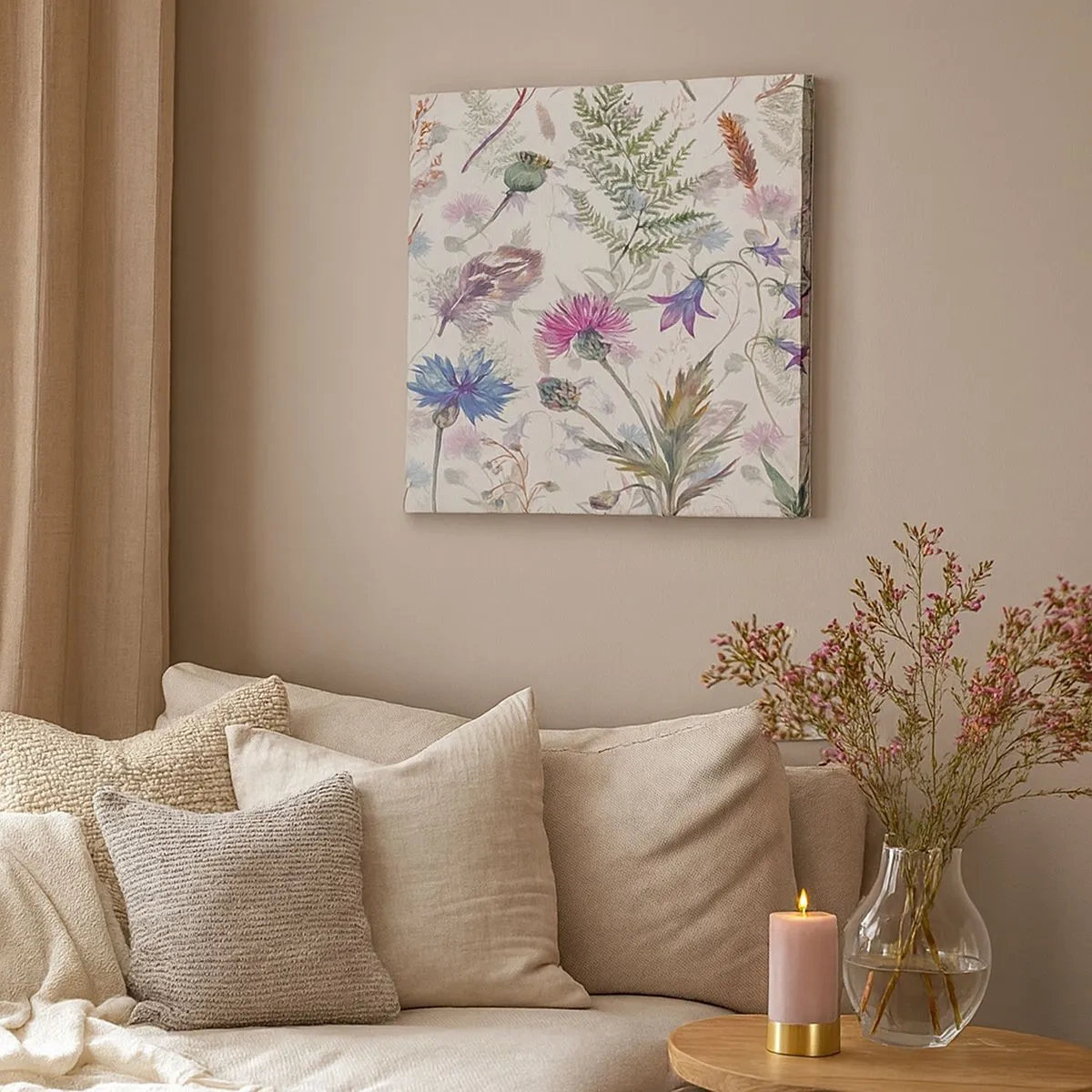 Bild auf Leinwand - Leinwandbild - Polnisches Herbarium - 30x30 cm