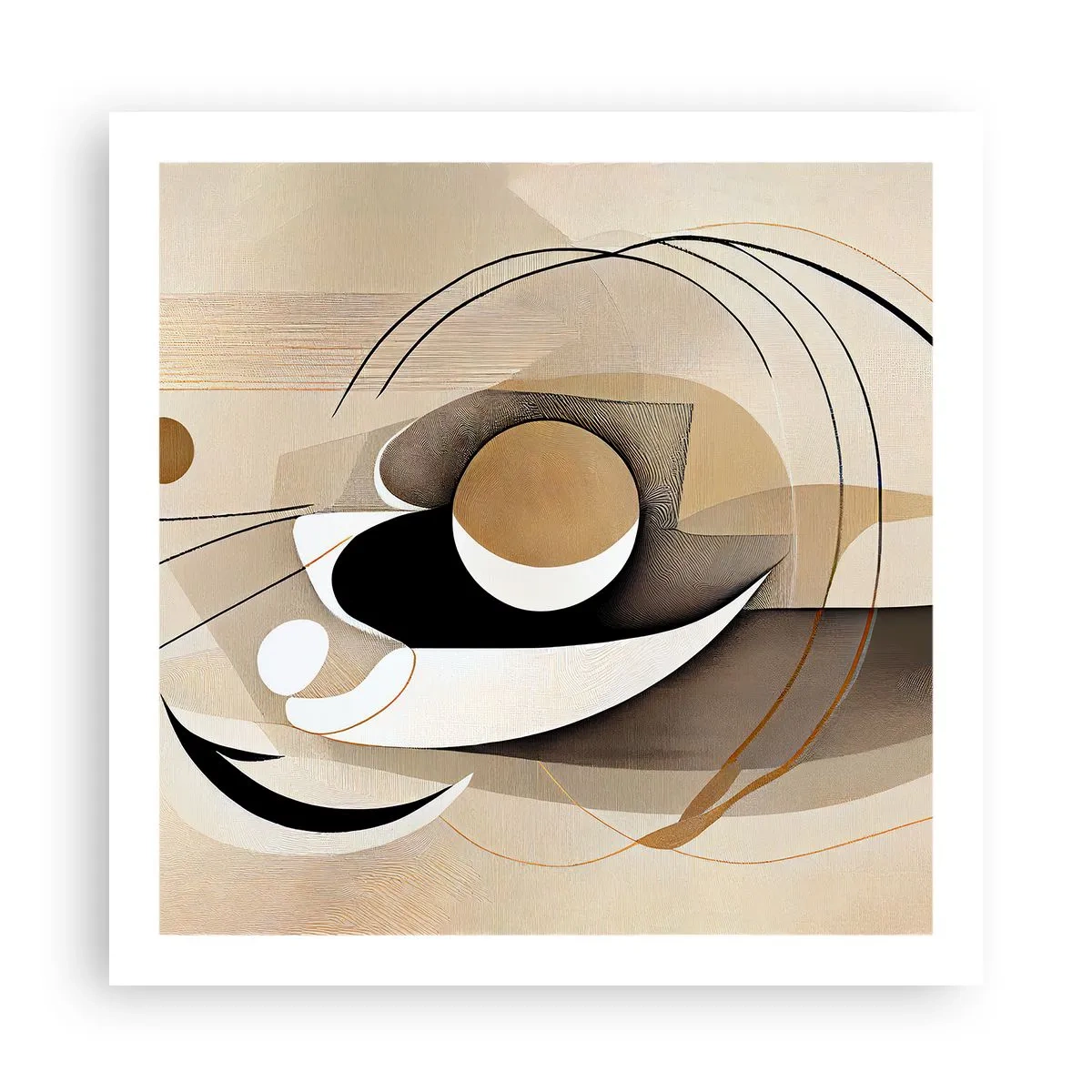 Poster - Komposition: die Essenz des Wortes - 60x60 cm