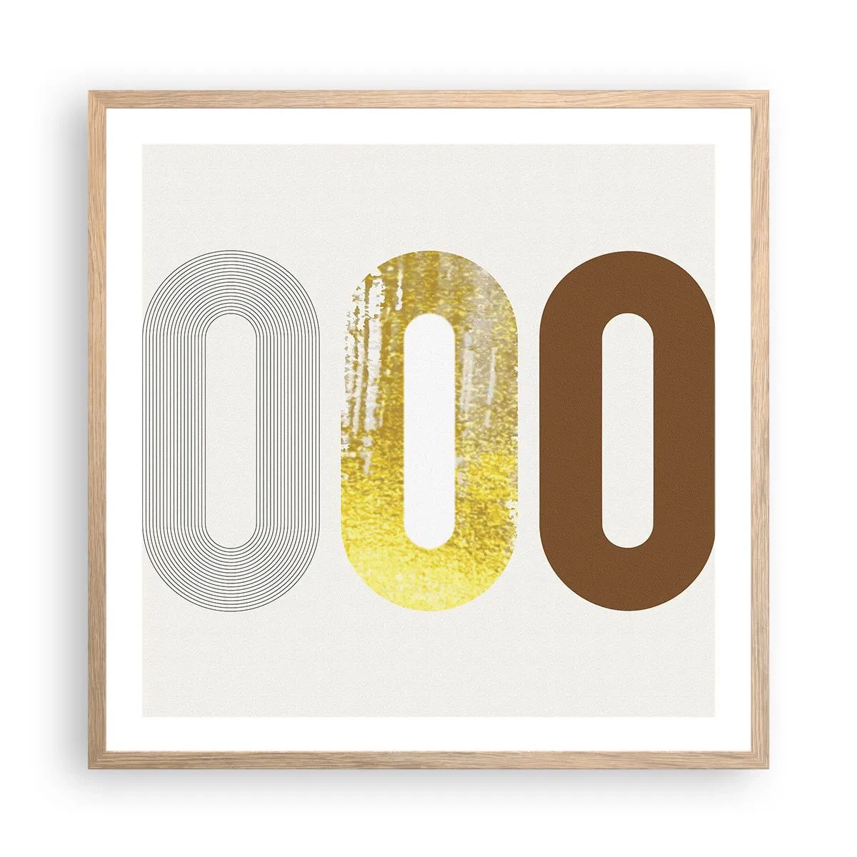 Poster in einem Rahmen aus heller Eiche - Oooh! - 60x60 cm