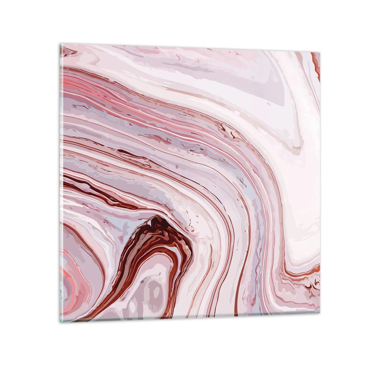 Glasbild - Bild auf glas - Geradeaus, dann rechts runter - 60x60 cm