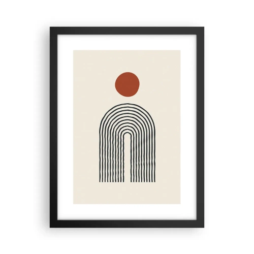Poster in einem schwarzem Rahmen - Magnetismus von Formen und Farben - 30x40 cm