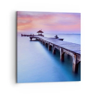Bild auf Leinwand - Leinwandbild - Ein Meer der Ruhe bis zum Horizont - 70x70 cm