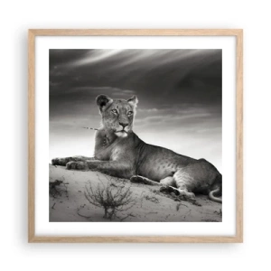 Poster in einem Rahmen aus heller Eiche - Die Königin der Wüstenruhe - 50x50 cm