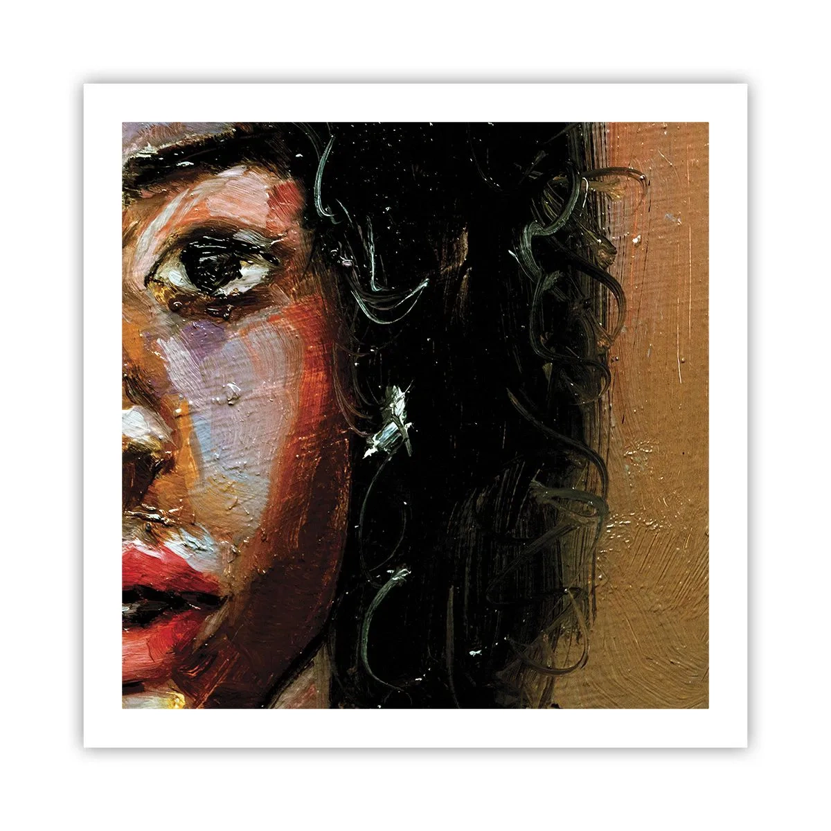 Poster - Schwarz und Glanz - 60x60 cm