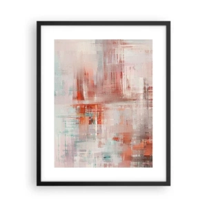 Poster in einem schwarzem Rahmen - Dunstig. Aber rosa - 40x50 cm