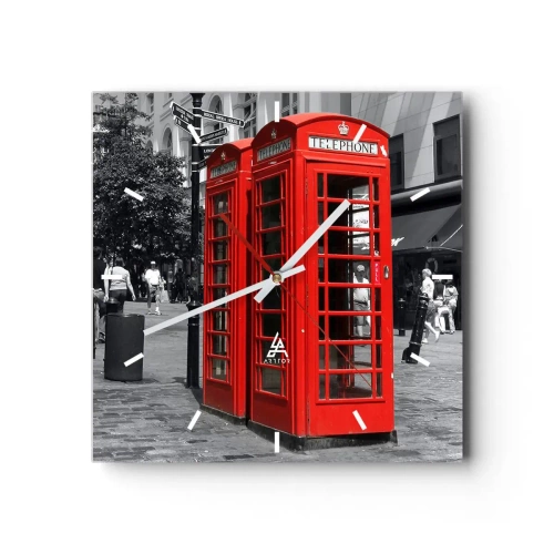 Wanduhr - Glasuhr - , - 40x40 cm