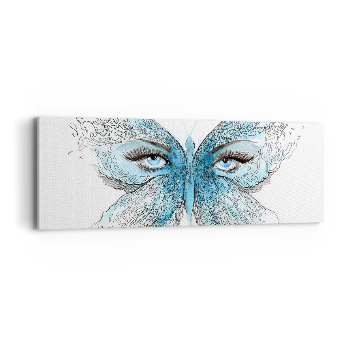 Bild auf Leinwand - Leinwandbild - Eros Blaumeise - 90x30 cm
