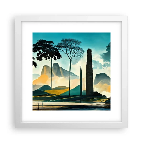 Poster in einem weißen Rahmen - Immer höher und höher - 30x30 cm