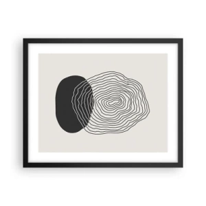 Poster in einem schwarzem Rahmen - Dauer und Schwingung - 50x40 cm