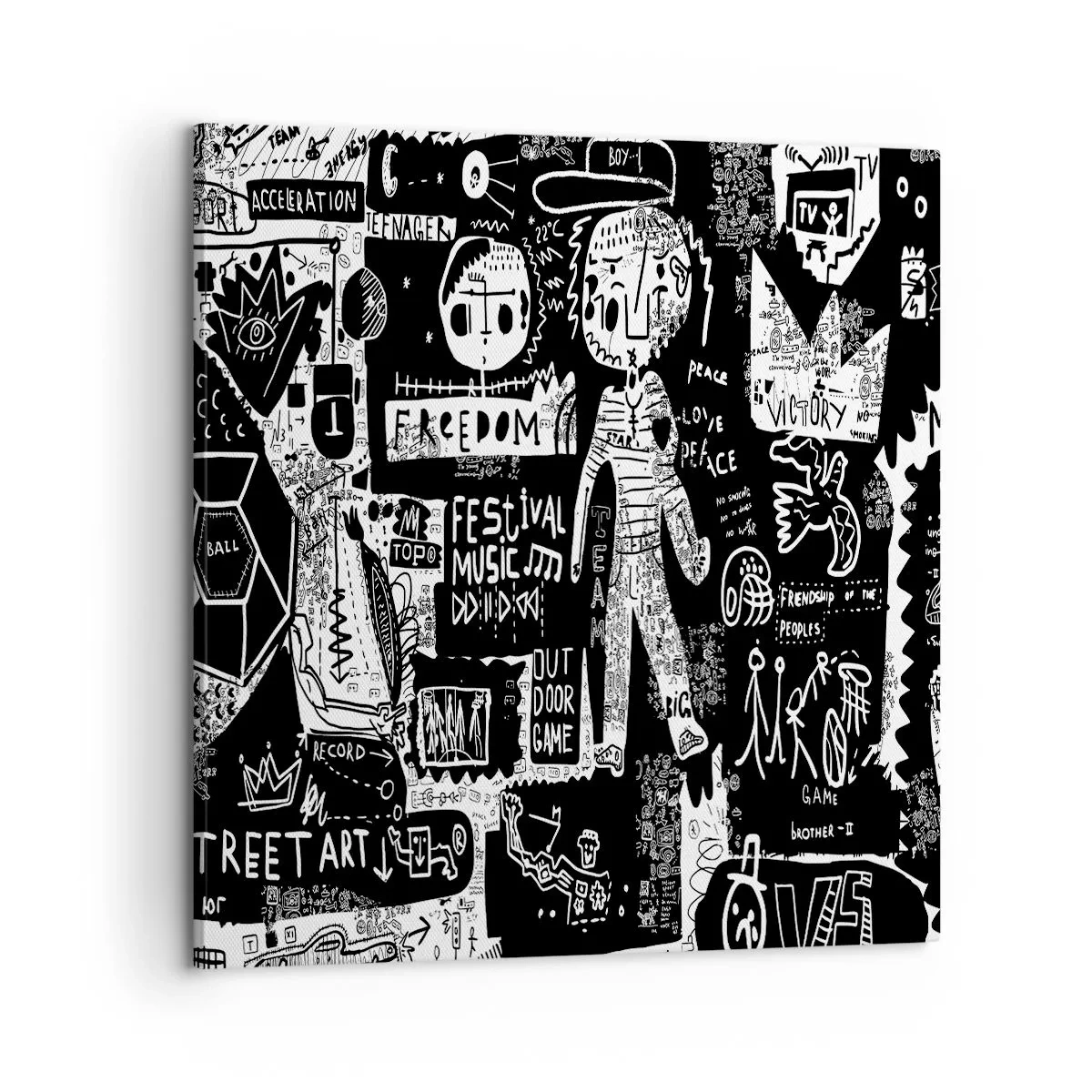 Bild auf Leinwand - Leinwandbild - Spirituelle Jugend des Gesetzes und der Freude - 60x60 cm