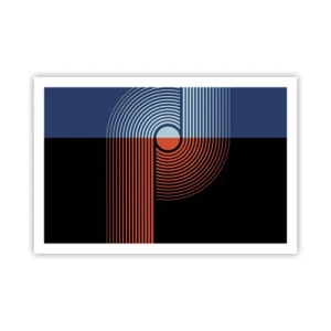 Poster - In einer geometrischen Umarmung - 91x61 cm