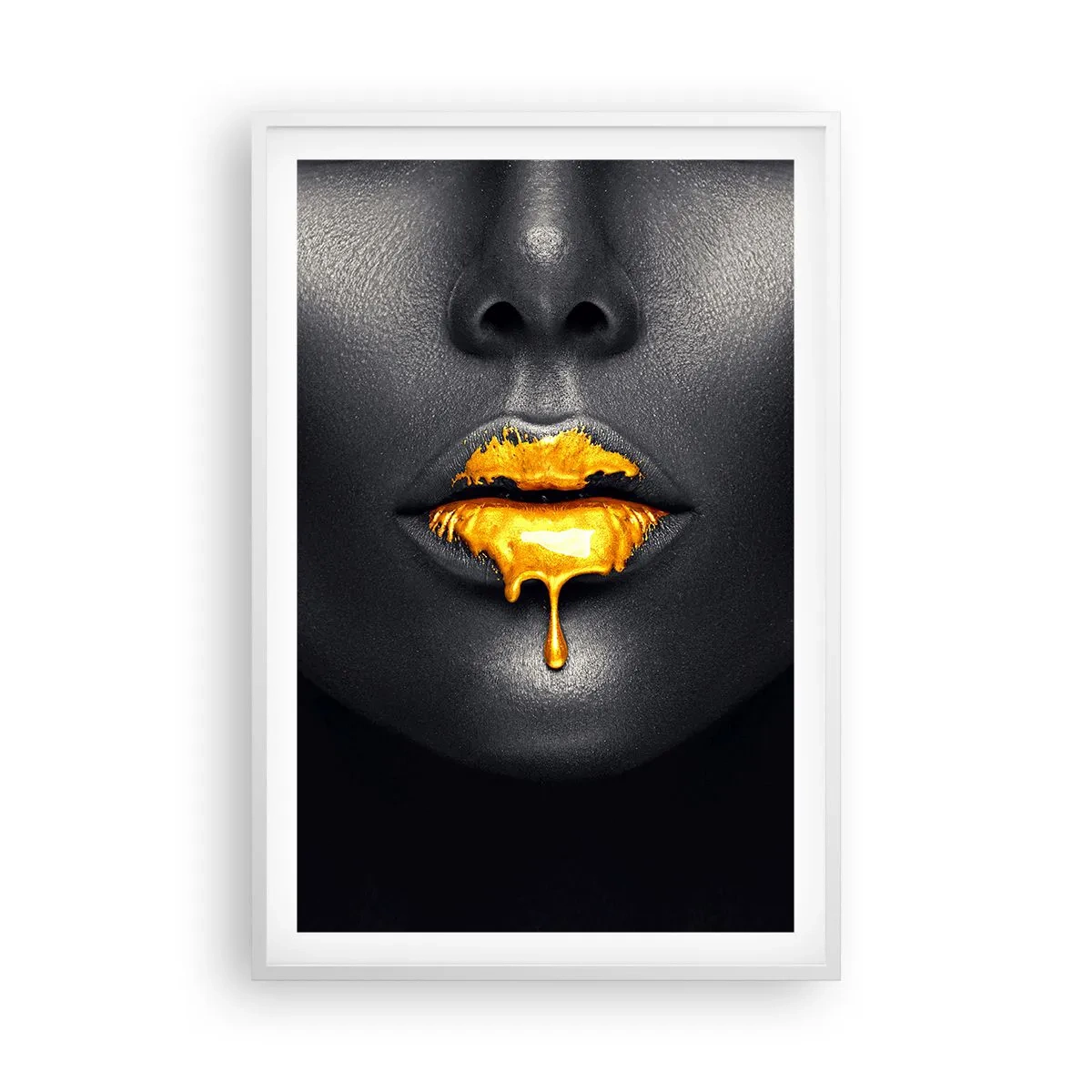 Poster in einem weißen Rahmen - Goldmaul - 61x91 cm