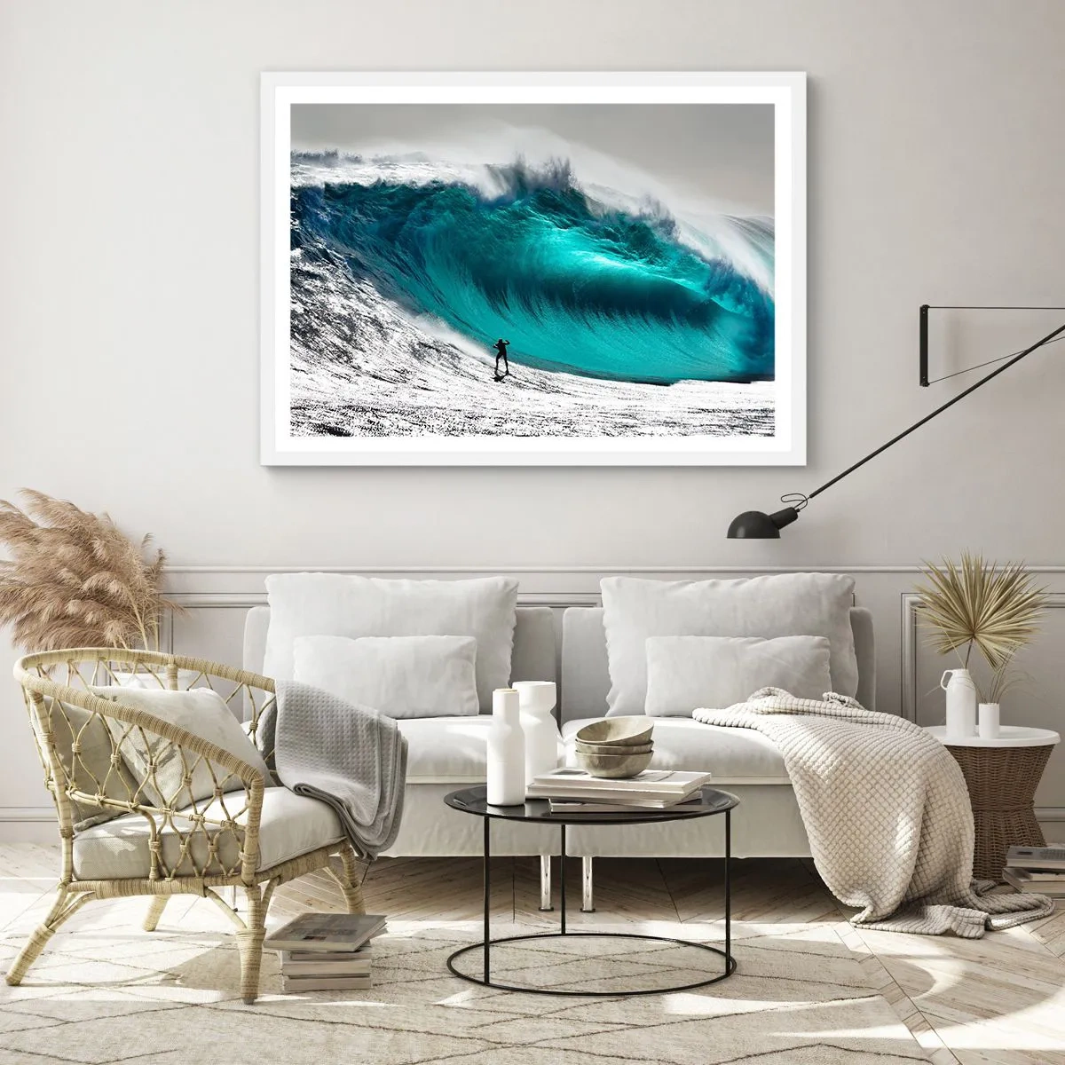 Poster in einem weißen Rahmen - Herausforderung angenommen - 70x50 cm