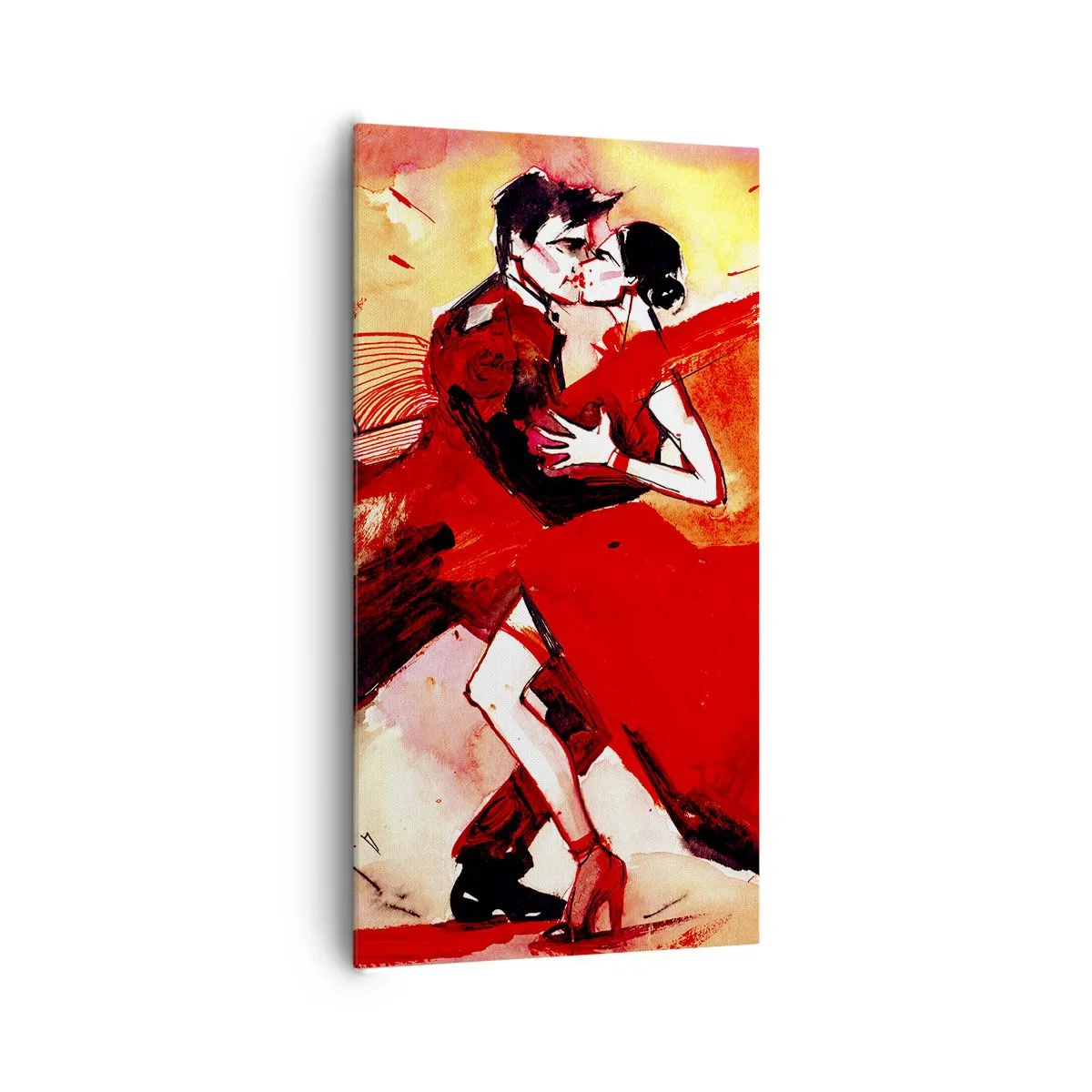 Bild auf Leinwand - Leinwandbild - Der violette Rhythmus der Leidenschaft - 65x120 cm