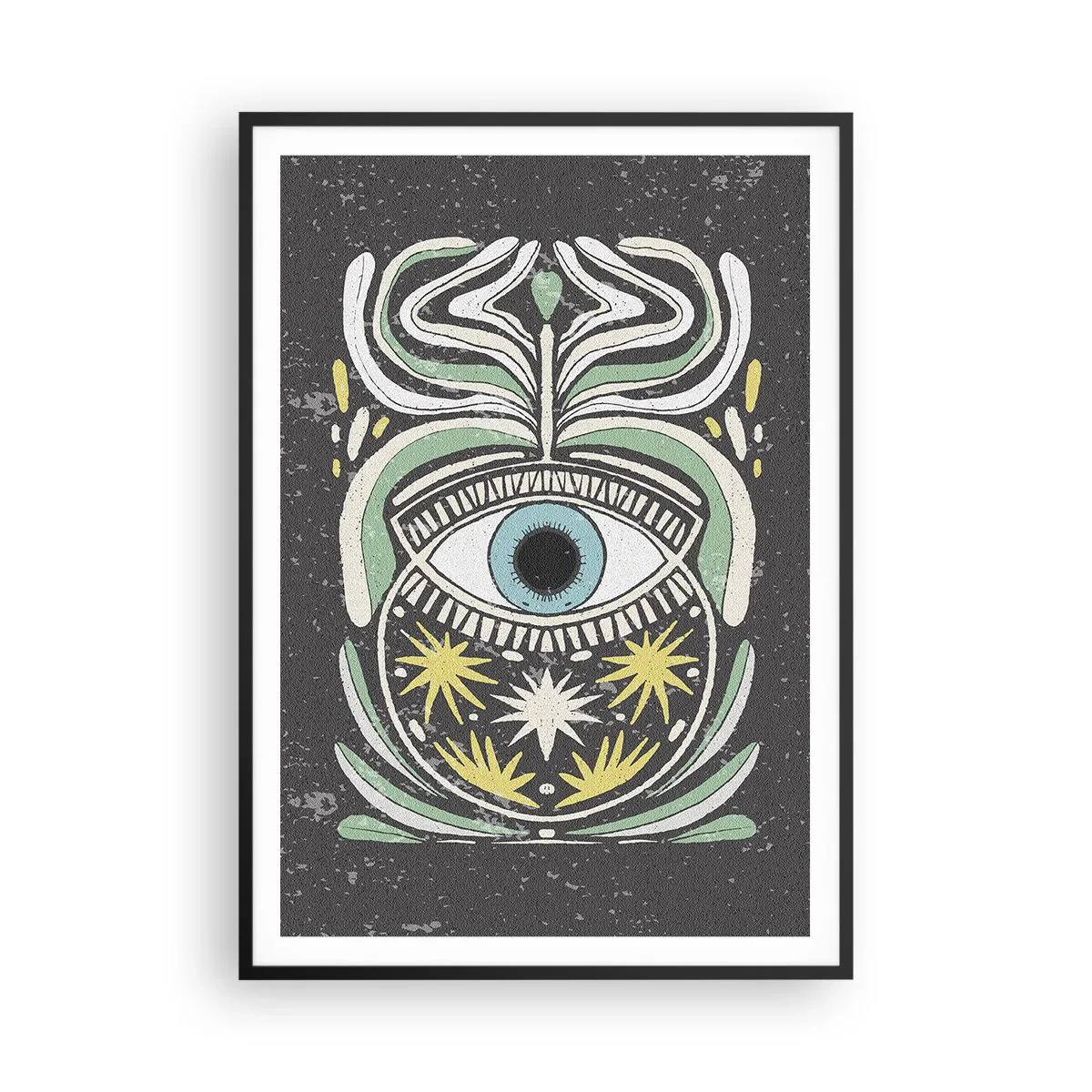Poster in einem schwarzem Rahmen - Stammesrituale - 70x100 cm