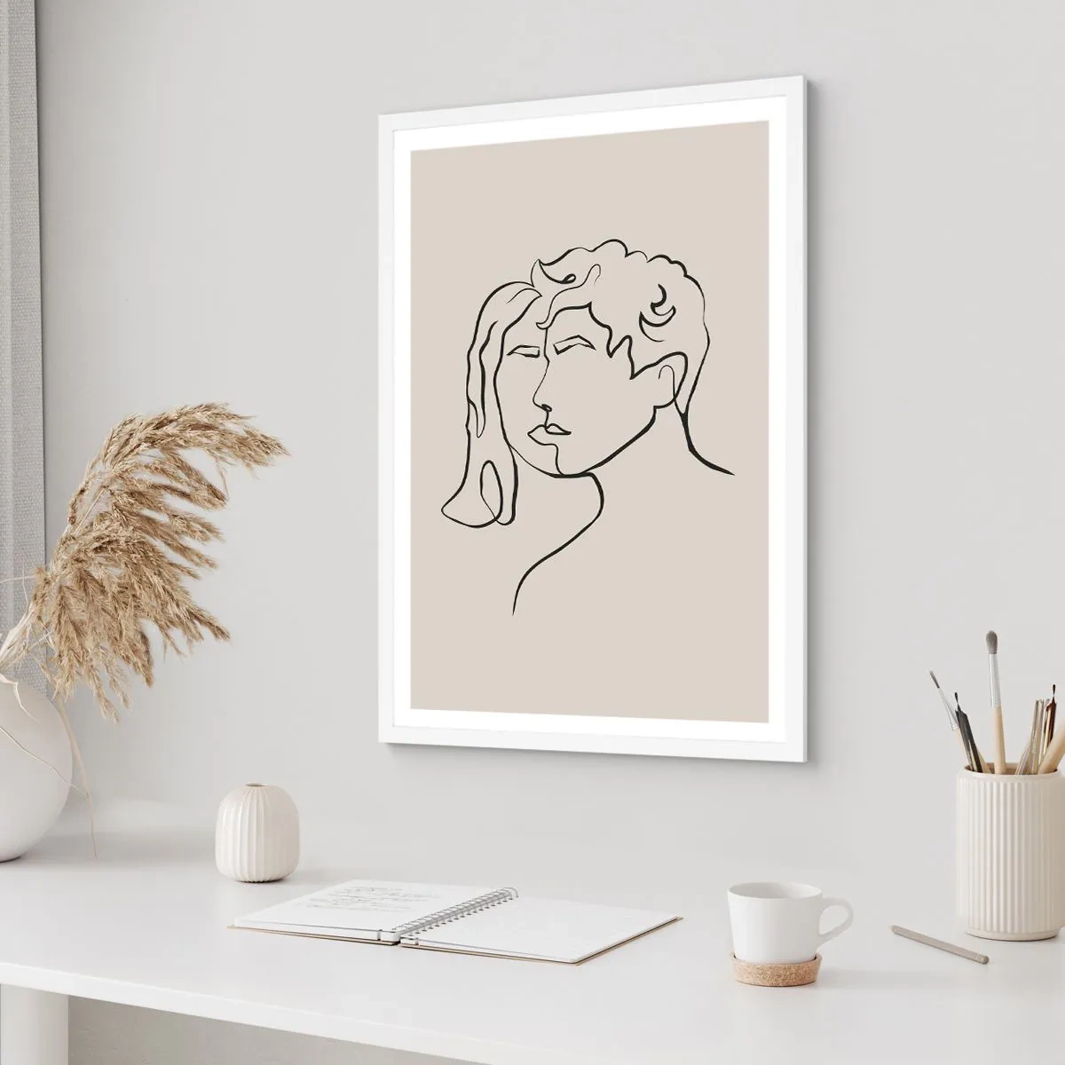 Poster in einem weißen Rahmen - Und es wurde Einheit - 30x40 cm