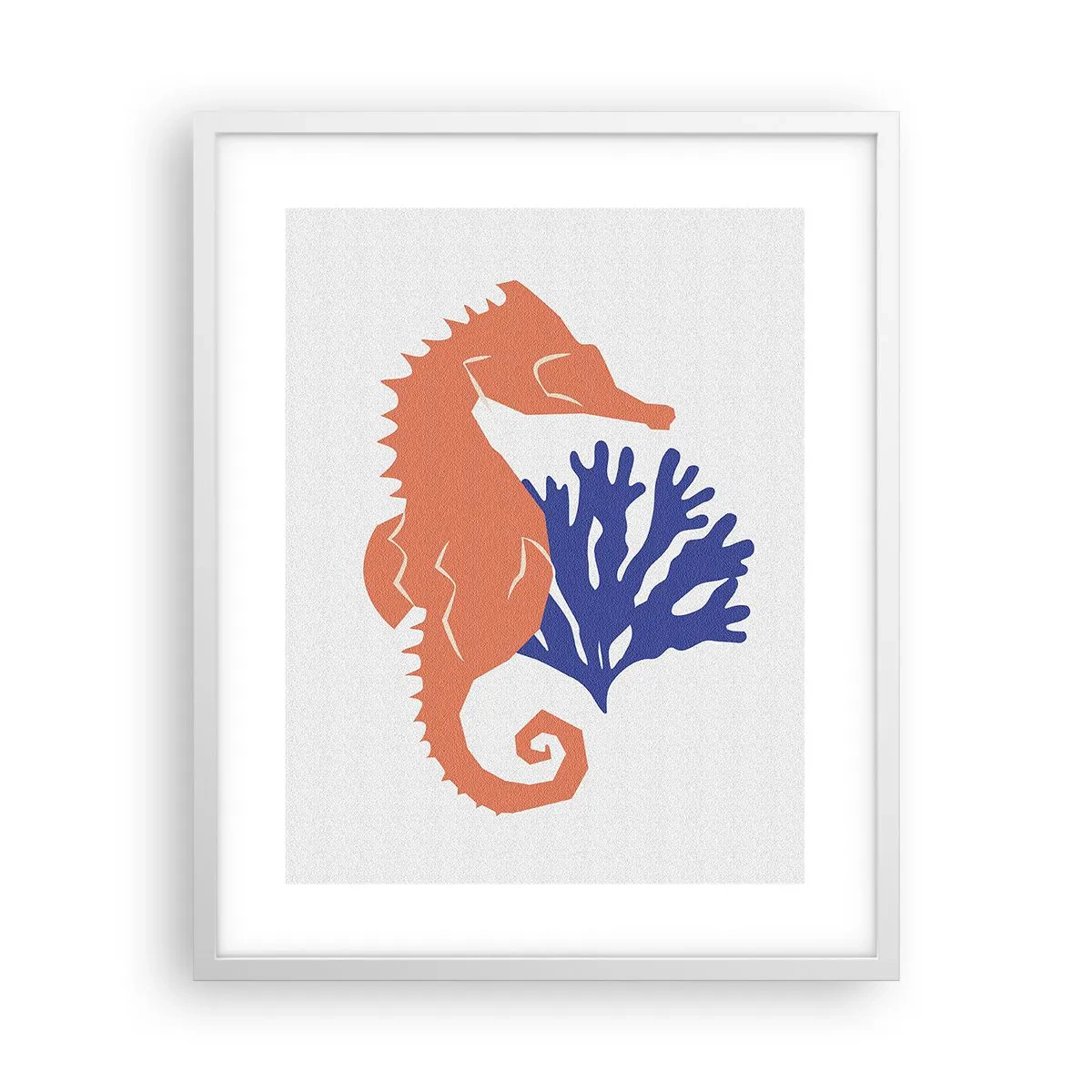 Poster in einem weißen Rahmen - Auf einer Unterwasserwiese - 40x50 cm