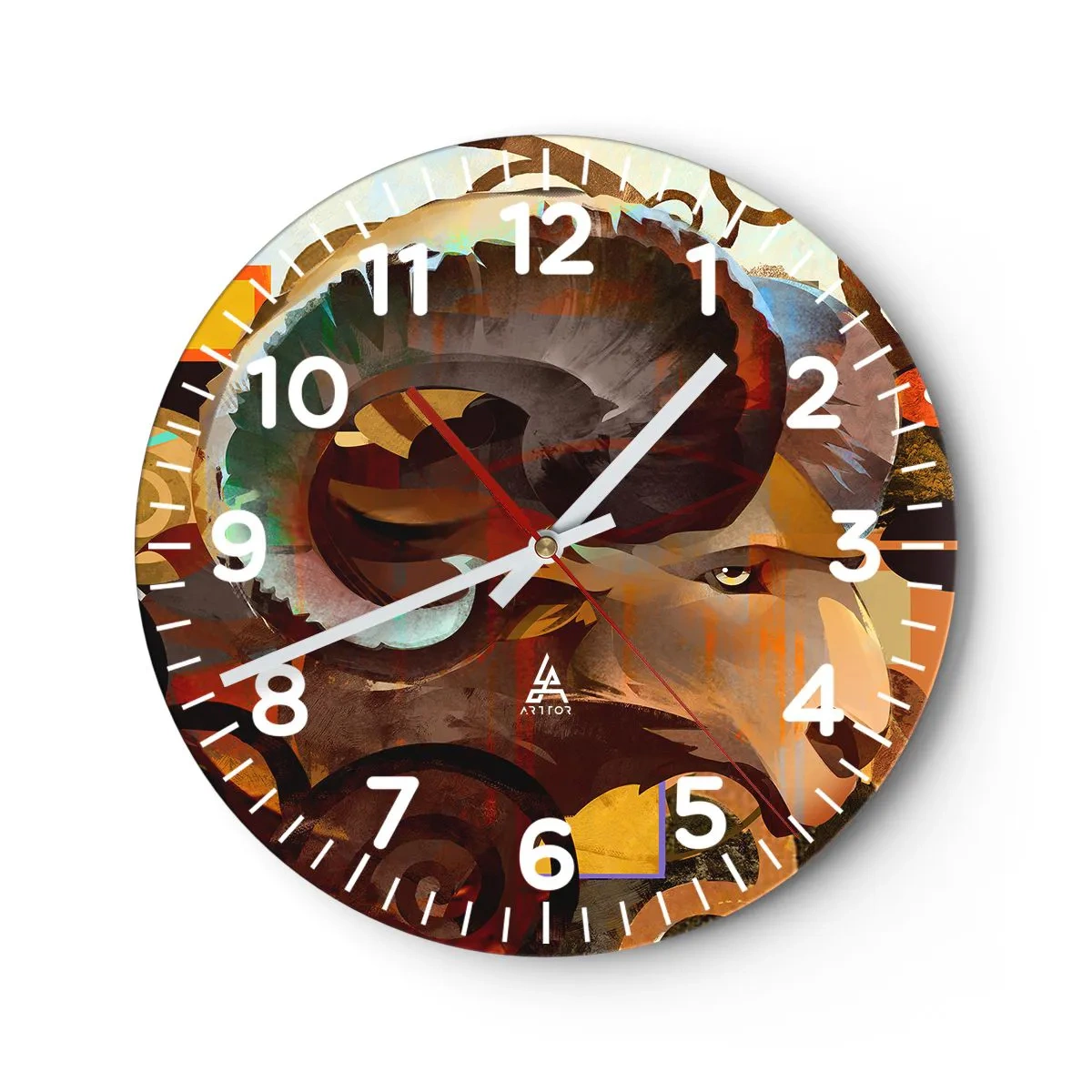 Wanduhr - Glasuhr - Magie - Religionen - Rituale - 40x40 cm