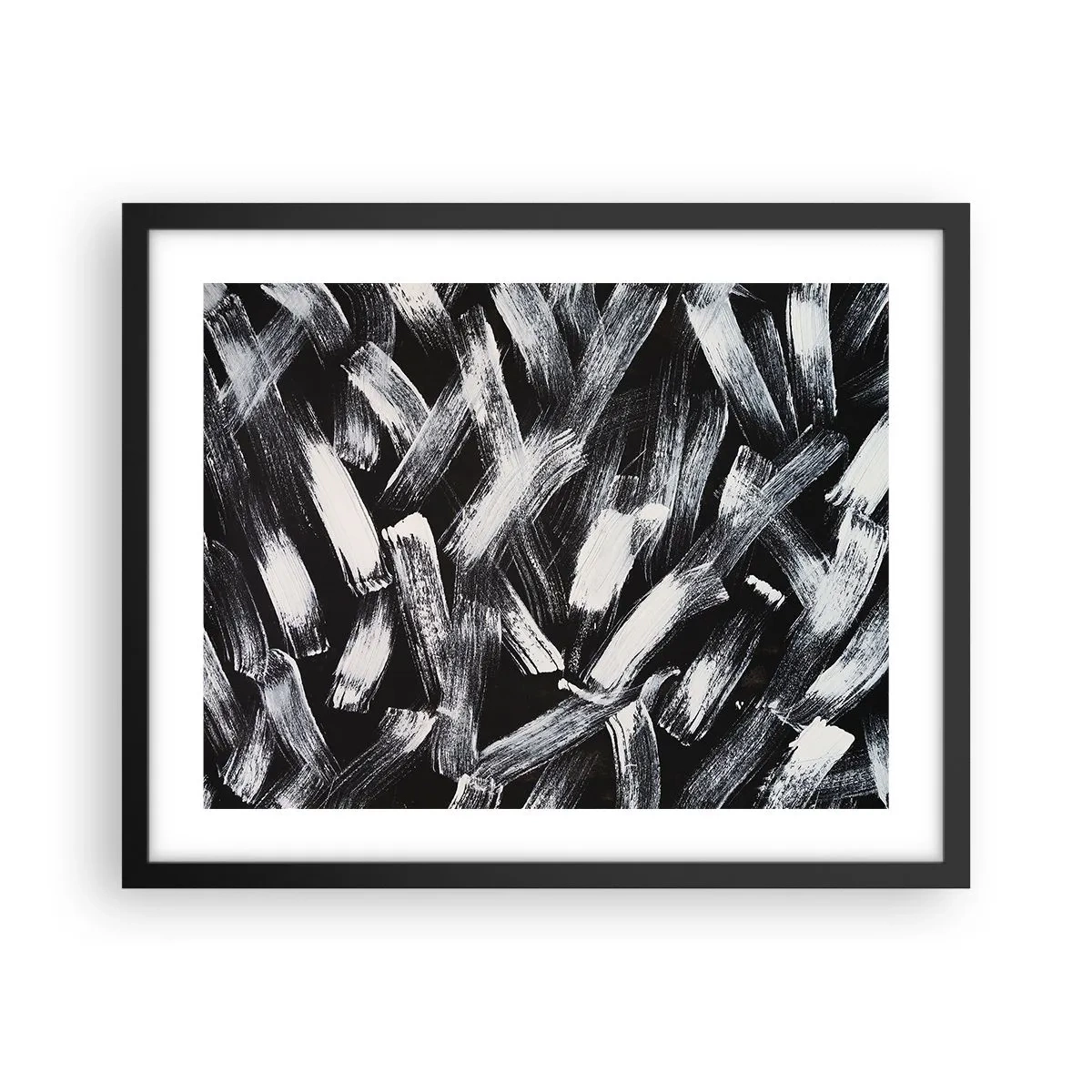 Poster in einem schwarzem Rahmen - Abstraktion im industriellen Geist - 50x40 cm