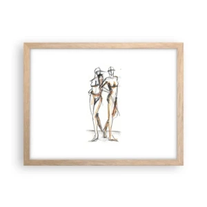 Poster in einem Rahmen aus heller Eiche - Studie der Gnade - 40x30 cm