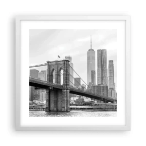 Poster in einem weißen Rahmen - New Yorker Atmosphäre - 40x40 cm