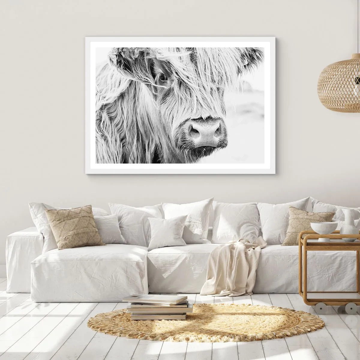 Poster in einem weißen Rahmen - Schottische Wildheit - 70x50 cm