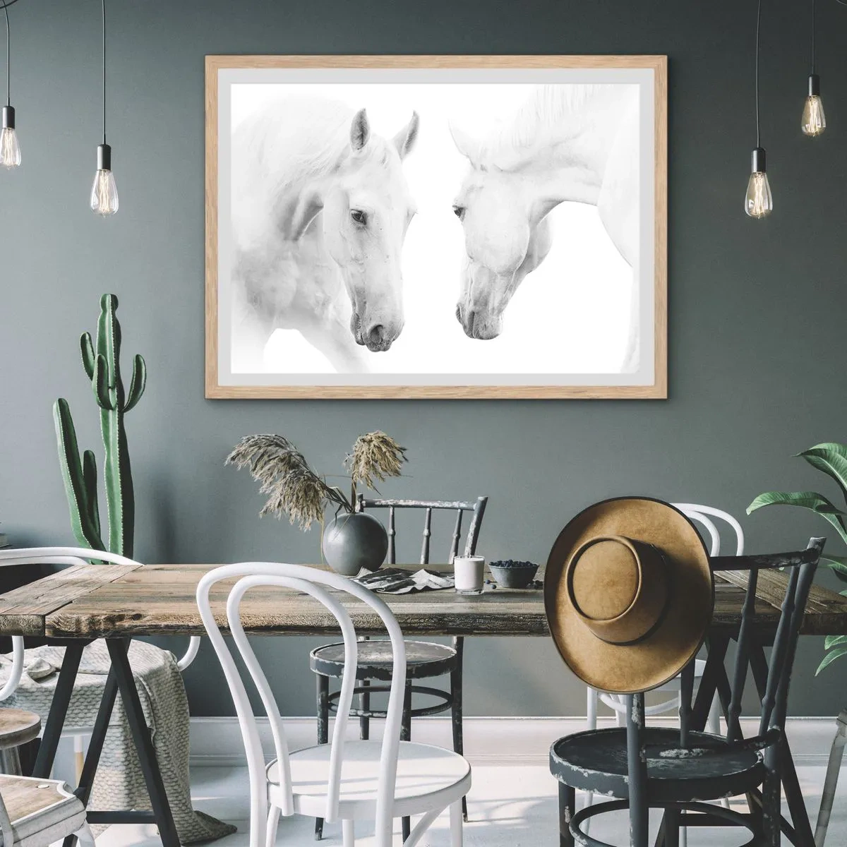 Poster in einem Rahmen aus heller Eiche - Ist das Freundschaft...? - 91x61 cm