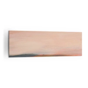 Bild auf Leinwand - Leinwandbild - Eine Landschaft in Rosa- und Goldtönen - 160x50cm - In Rosatönen - Moderne Wanddekoration für Wohnzimmer und Schlafzimmer ARTTOR