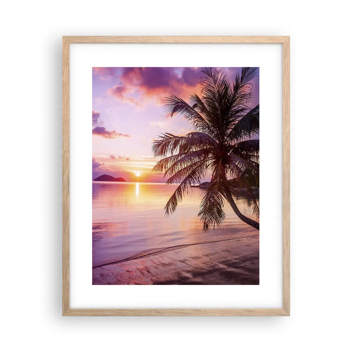 Poster in einem Rahmen aus heller Eiche - Behaglichkeit bis zum Horizont - 40x50 cm