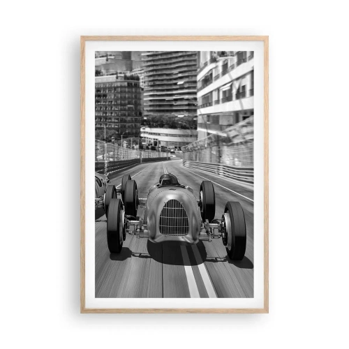 Poster in einem Rahmen aus heller Eiche - Vor langer Zeit in Monte Carlo - 61x91 cm