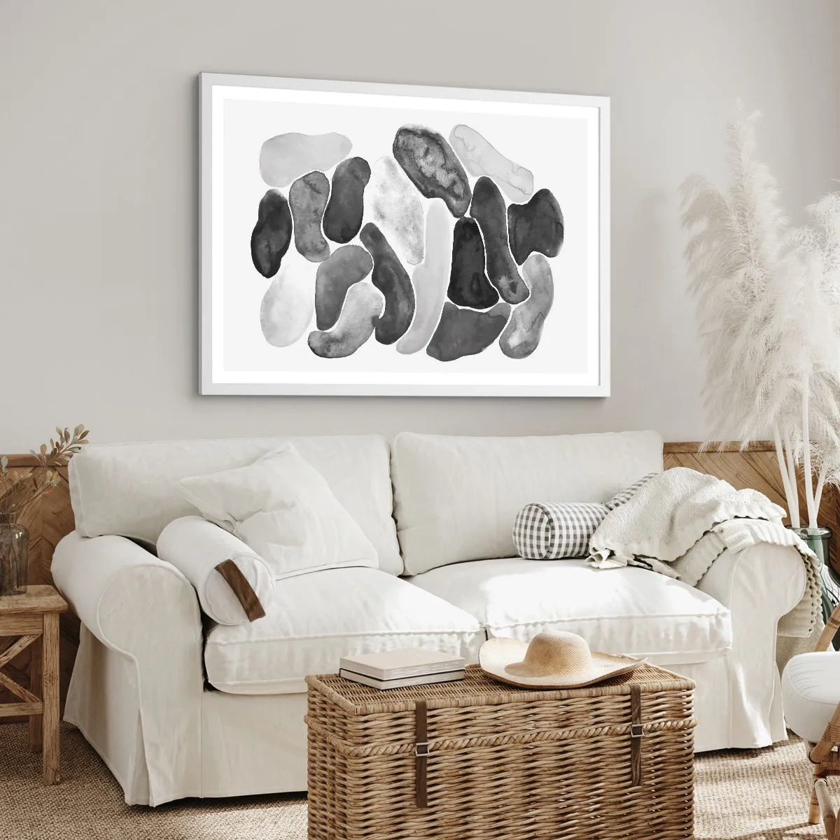 Poster in einem weißen Rahmen - Felsige Abstraktion - 50x40 cm