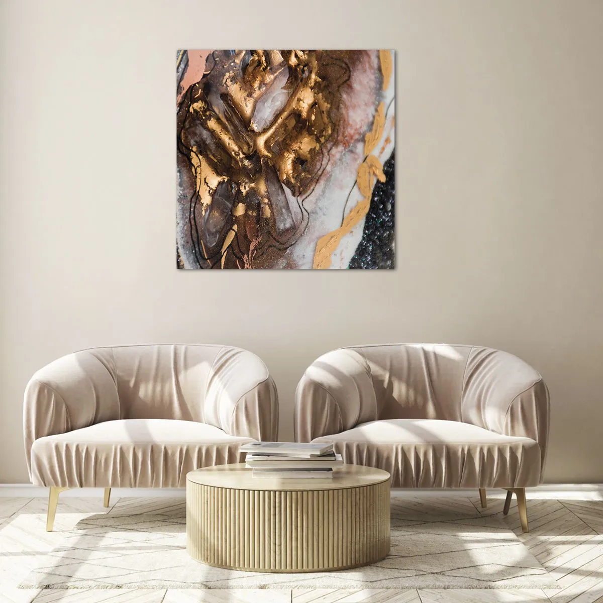 Glasbild - Bild auf glas - Das Element der Erde - 70x70 cm