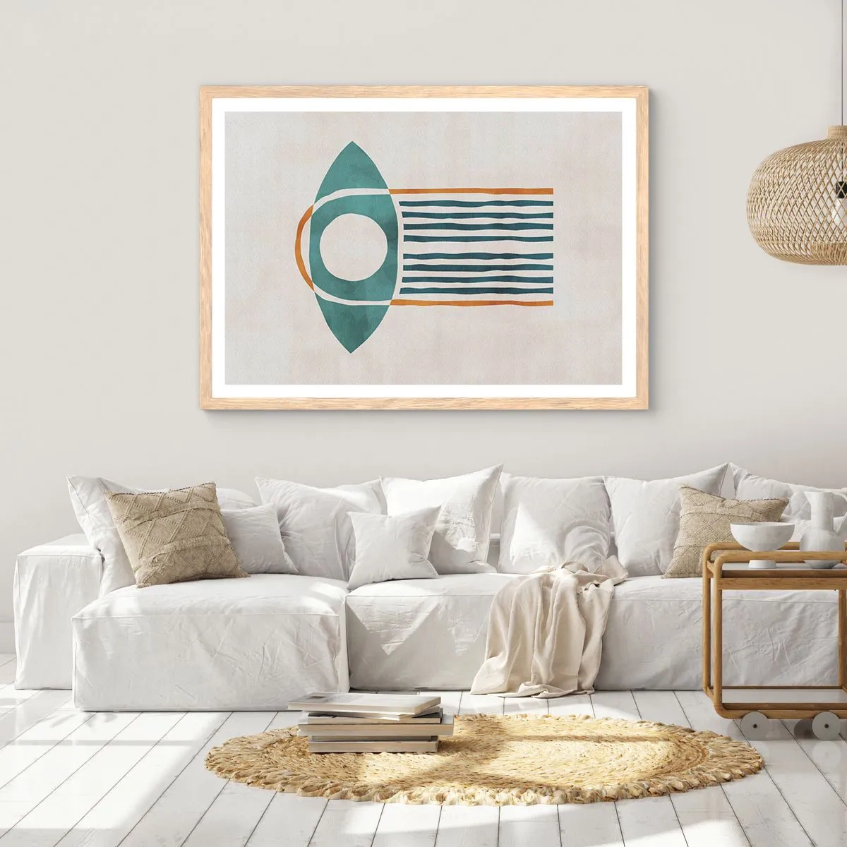 Poster in einem Rahmen aus heller Eiche - Zeichen und Rituale - 91x61 cm